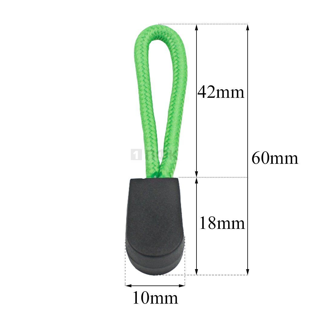 Пуллер для молнии №3 цвет 322 черный + шнур 334 (уп 500шт/10000шт)