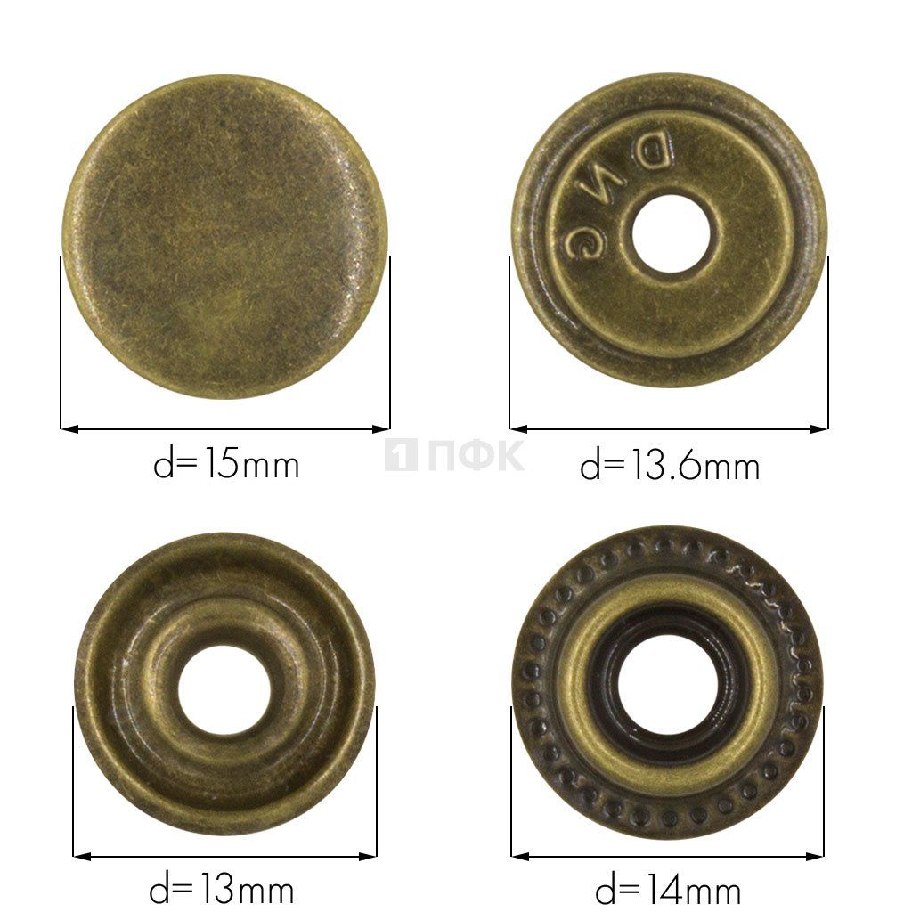 Кнопка для одежды 15мм №61 нерж цв антик (уп 720шт) DNG — ПФКР Кнопка для одежды 15мм №61 нерж цв антик (уп 720шт) DNG