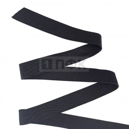 Резинка тканая 25мм 16 гр/м арт.TPC цв черный (уп 40м/1280м)