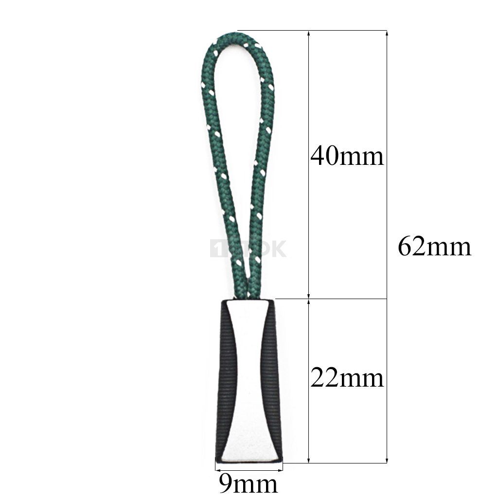 Пуллер для молнии №42 цвет 322 черный + шнур 272 (уп 500шт/10000шт)