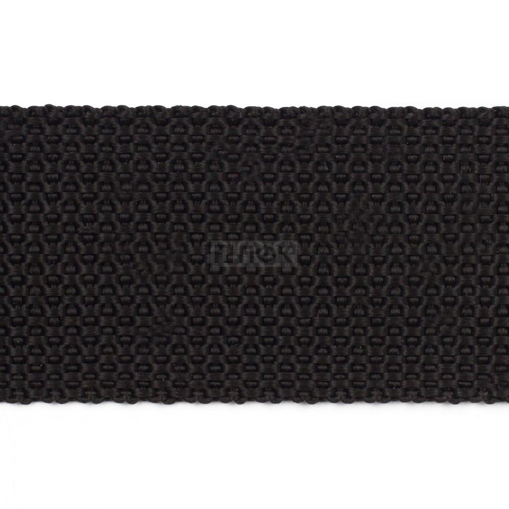 Стропа текстильная (лента ременная) 40мм 13 гр/м цв 60 черный (рул 50м/уп 3000м)