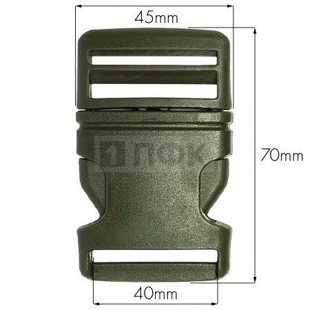 Фастекс (защелка-трезубец) ПП арт.8921 40мм цв оливковый (уп 2700шт)