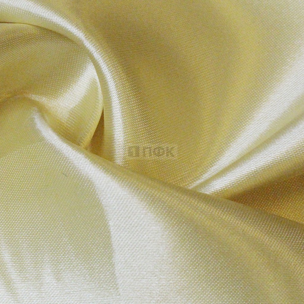 Ткань Атлас-сатин 67гр/м2 шир 150см цв желтый блед 41 (рул 100м)