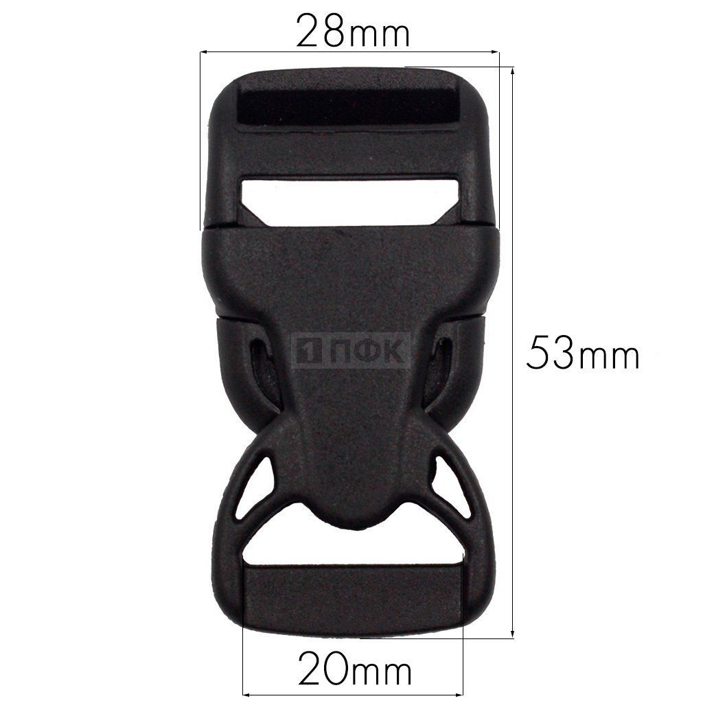 Фастекс НФ-20 (защелка-трезубец) ПП 20мм цв черный (уп 1000шт) — ПФКР Фастекс НФ-20 (защелка-трезубец) ПП 20мм цв черный (уп 1000шт)