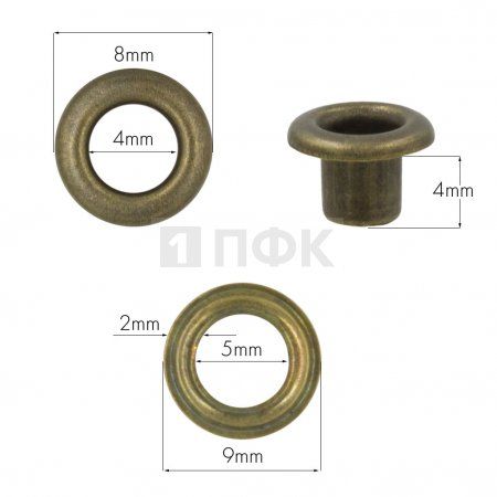 люверсы №2 4мм сталь эконом цв антик (уп 5000шт/200000шт) люверсы №2 4мм сталь эконом цв антик (уп 5000шт/200000шт)