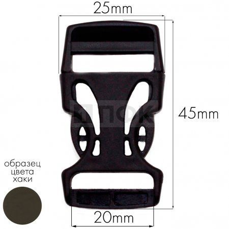 Фастекс Ф-20/3 (защелка-трезубец) ПП 20мм цв хаки-078 (уп 1000шт) Фастекс Ф-20/3 (защелка-трезубец) ПП 20мм цв хаки-078 (уп 1000шт)