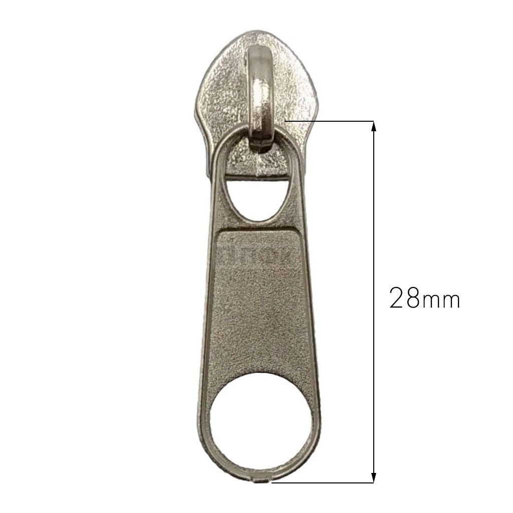 Бегунок для спиральной (витой) молнии тип 7 галант цв никель (уп 200шт/4000шт) 2,5гр