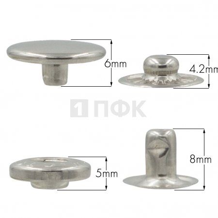 Кнопка для одежды 15мм Альфа нерж цв никель (уп 720шт) STORM