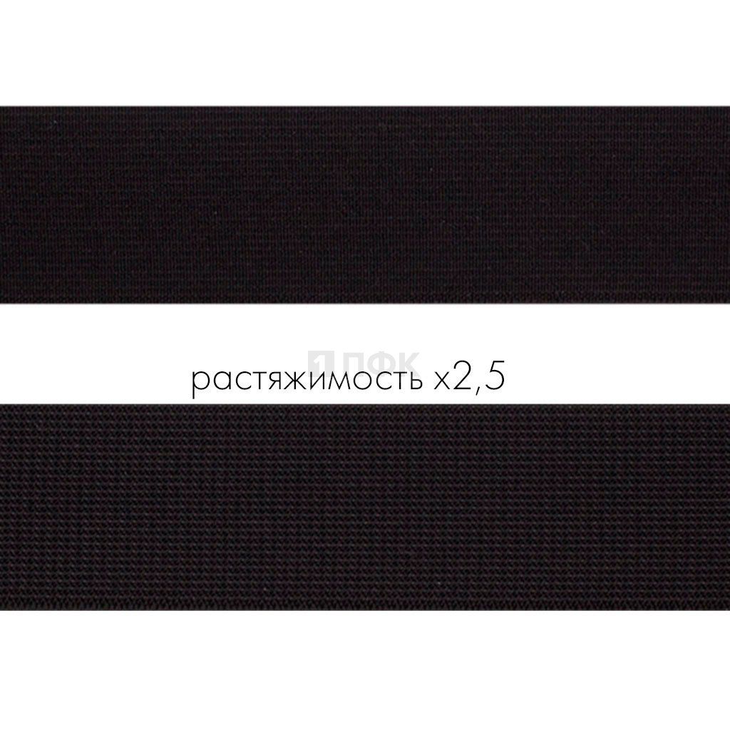 Резинка тканая 35мм 24 гр/м цв черный (уп 40м/360м)