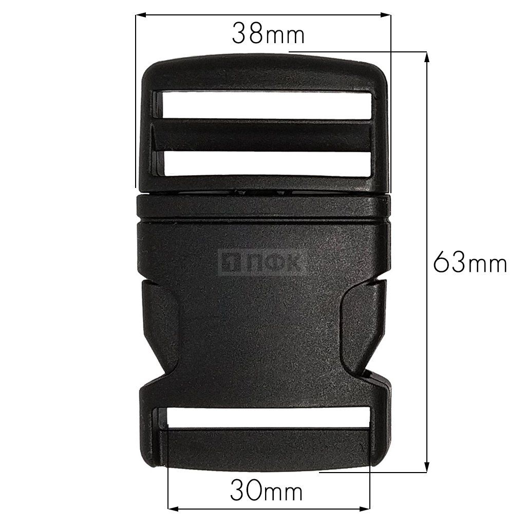 Фастекс (защелка-трезубец) арт.8921 ПП 30мм цв черный (уп 3900шт) — ПФКР Фастекс (защелка-трезубец) арт.8921 ПП 30мм цв черный (уп 3900шт)