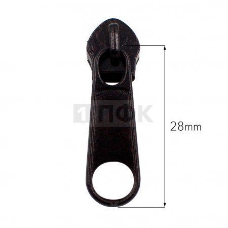 Бегунок для спиральной (витой) молнии тип 7 галант цв 322 черный (уп 200шт/4000шт) 2,5гр