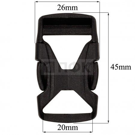 Фастекс FH-20 (защелка-трезубец) ПФЛ 20мм цв черный (уп 1000шт) Фастекс FH-20 (защелка-трезубец) ПФЛ 20мм цв черный (уп 1000шт)