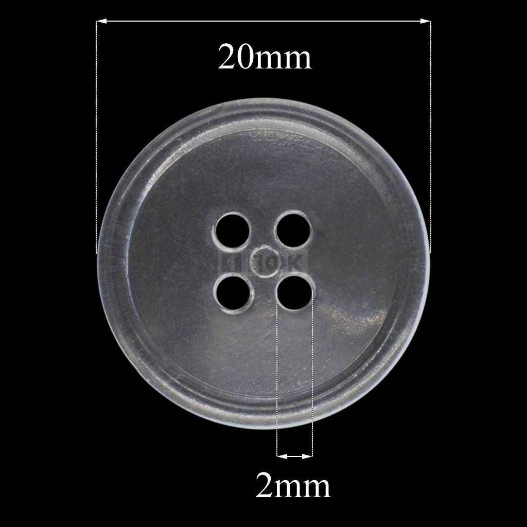 Пуговица КЛ 20-4 ПС 20мм цв стекло (уп 1000шт)