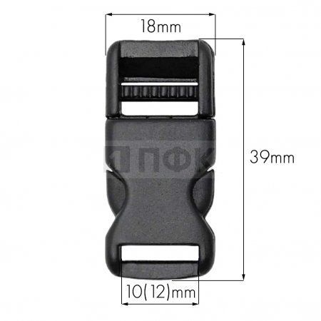 Фастекс (защелка-трезубец) арт.1045 РОМ 10(12)мм цв черный (уп 1000шт) Фастекс (защелка-трезубец) арт.1045 РОМ 10(12)мм цв черный (уп 1000шт)