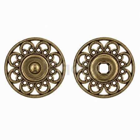 Кнопка пришивная декоративная YM-0718 18мм цв антик (уп 100шт/кор 1000шт)