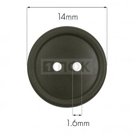 Пуговица КЛ 14-2 ПП 14мм цв хаки (уп 1000шт)