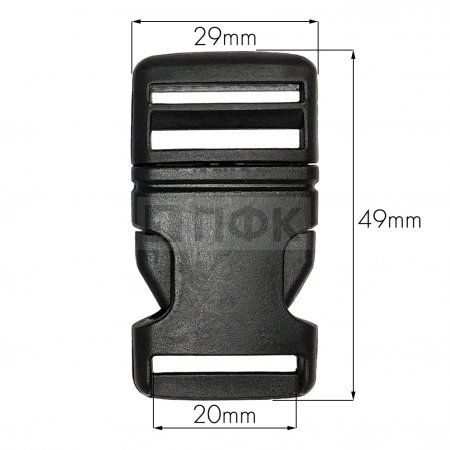 Фастекс (защелка-трезубец) ПП 25мм цв черный (уп 200/3800шт) 8921 Фастекс (защелка-трезубец) ПП 25мм цв черный (уп 200/3800шт) 8921