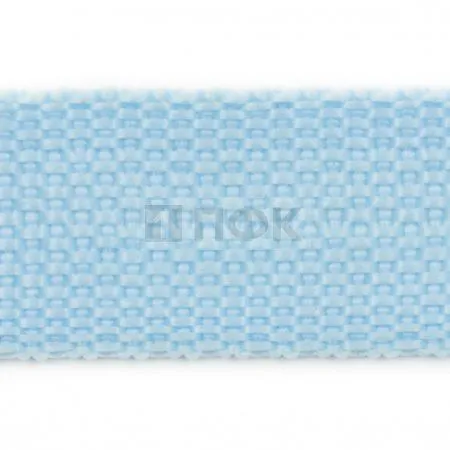 Стропа текстильная (лента ременная) 18мм 5 гр/м цв 430 голубой (рул 50м/уп 3000м)