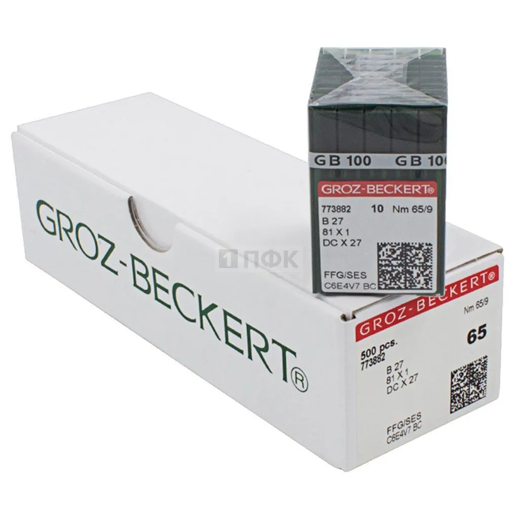 Иглы Groz Beckert DCx27 65/9 (уп 100шт)