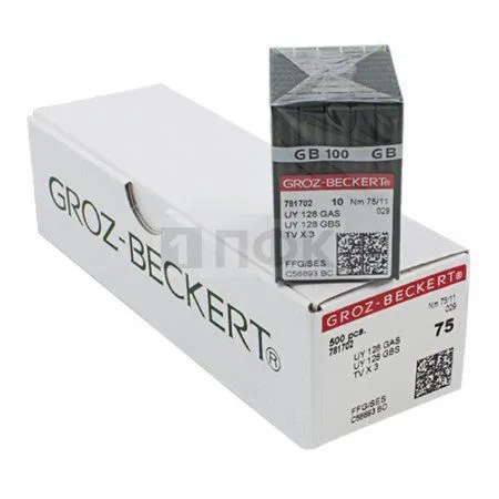 Иглы Groz Beckert UYx128 75/11 (уп 100шт)