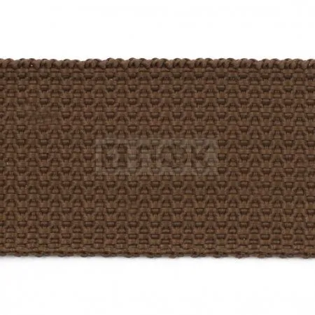 Стропа текстильная (лента ременная) 40мм 13 гр/м цв 530 коричневый (рул 50м/уп 3000м)