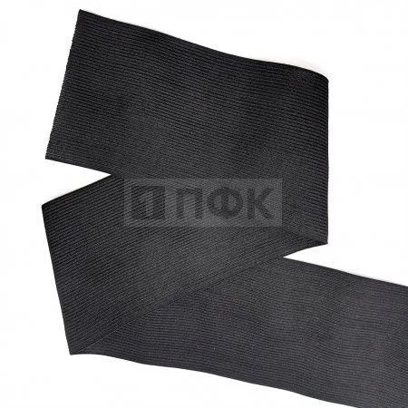 Резинка вязанная облегченная 100мм цв черный (уп 50/150м) Резинка вязанная облегченная 100мм цв черный (уп 50/150м)