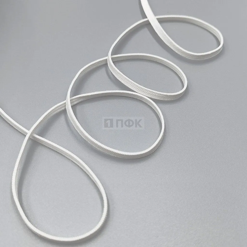 Резинка вязанная 04мм цв белый (уп 5000м) коробка