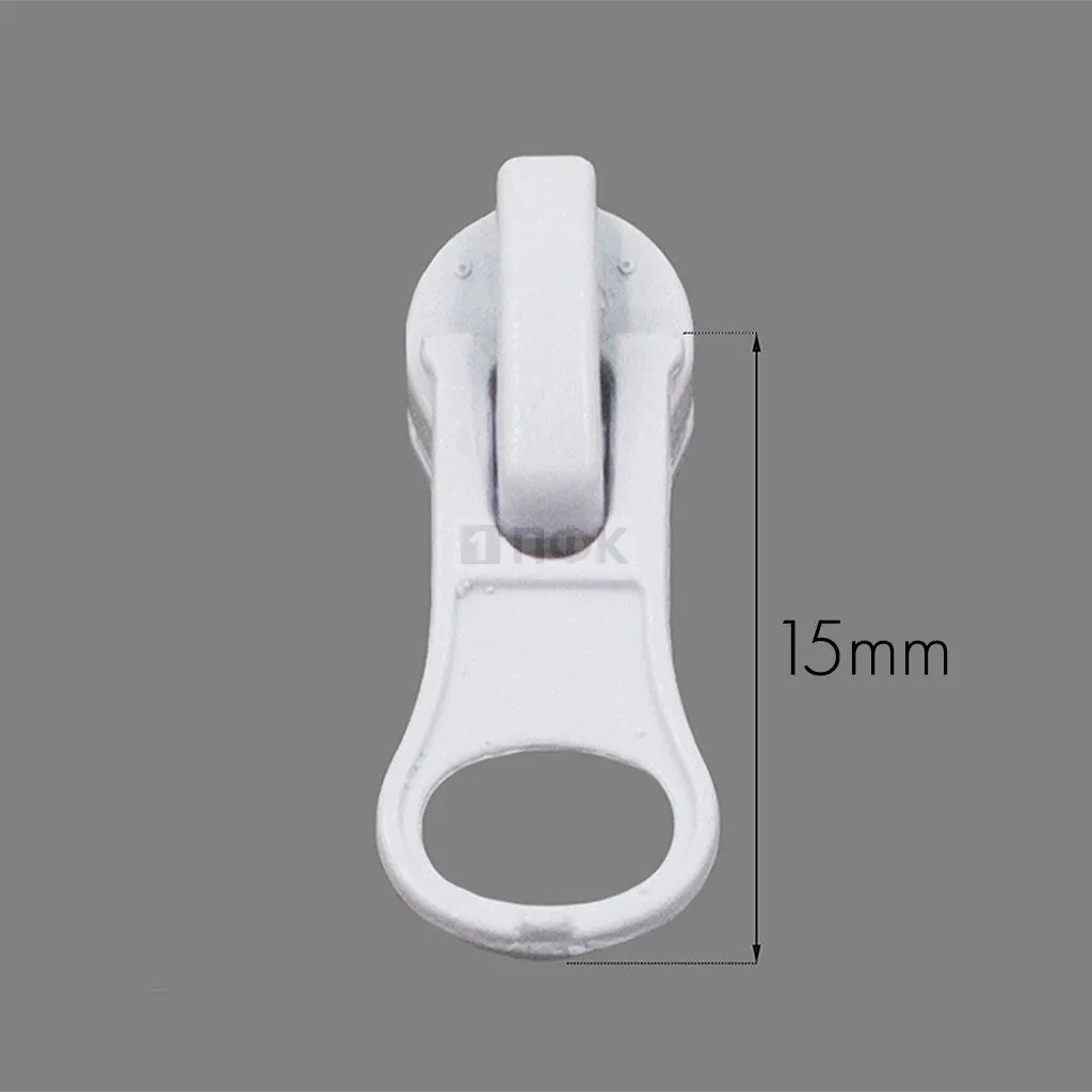 Бегунок для спиральной (витой) молнии тип 3 автомат ГРУША цв 101 белый (уп 2500шт/25000шт) 1гр