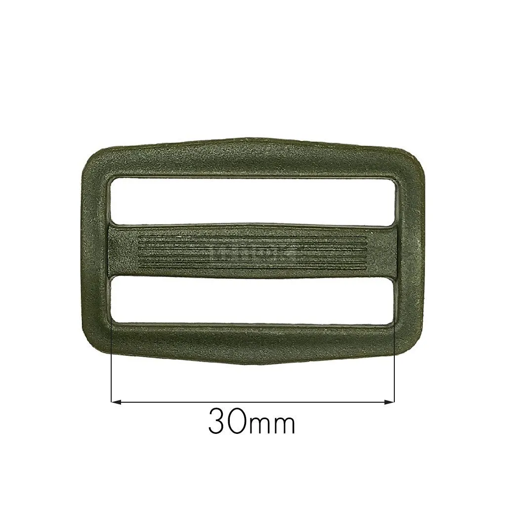 Пряжка двухщелевая пластик 30мм 8826 ПП цв олива (уп 2000шт/20000шт)