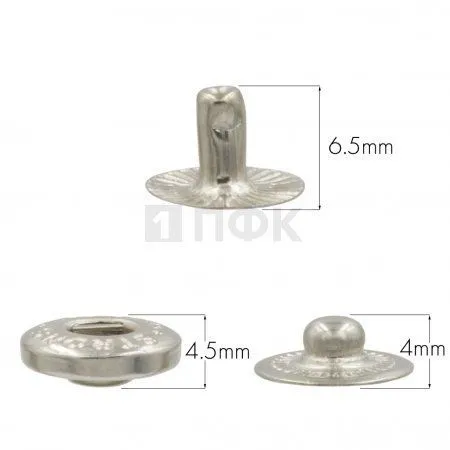 3 Части кнопки для одежды 12,5мм Альфа латунь цв никель (уп 1440шт) STRONG 3 Части кнопки для одежды 12,5мм Альфа латунь цв никель (уп 1440шт) STRONG