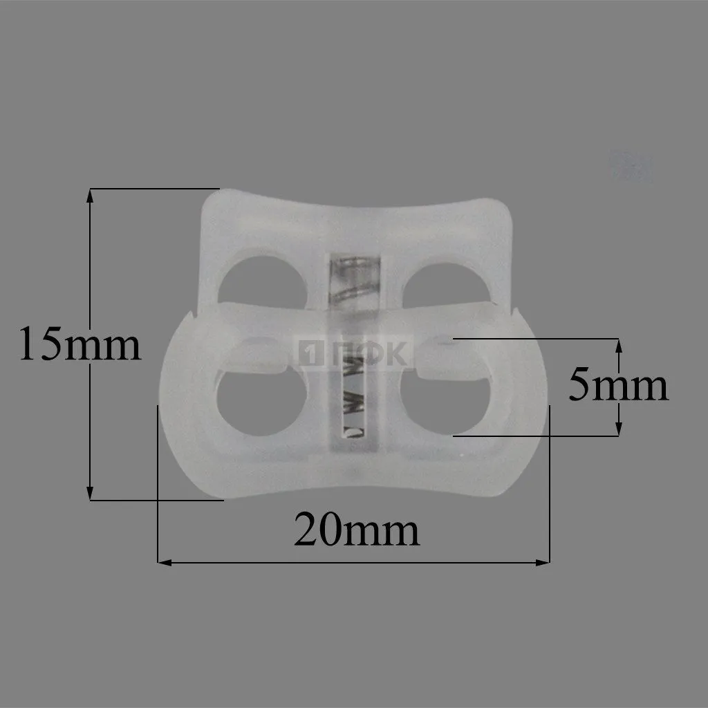 Фиксатор для шнура 104-Х ПП цв прозрачный (уп 1000шт)