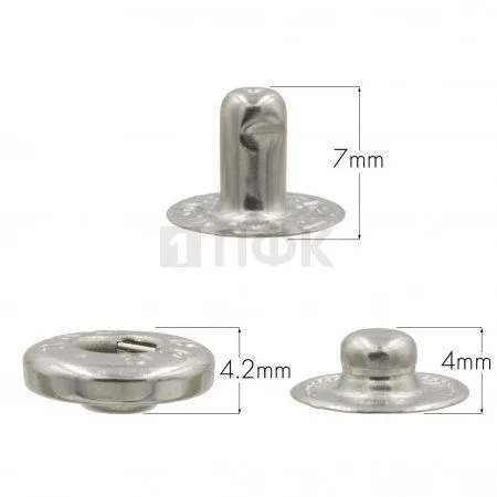 3 Части кнопки для одежды 12,5мм Альфа нерж цв никель (уп 1440шт) DNG 3 Части кнопки для одежды 12,5мм Альфа нерж цв никель (уп 1440шт) DNG