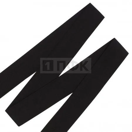 Резинка вязаная 40мм 18,30 гр/м цв черный (уп 50м/300м) РБ