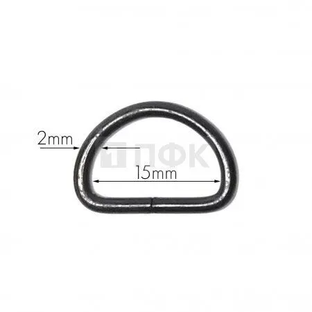 Полукольцо 15мм (толщ 2мм) цв никель тем (уп 1000шт/10000шт) Полукольцо 15мм (толщ 2мм) цв никель тем (уп 1000шт/10000шт)
