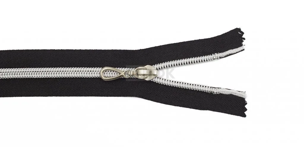 Молния спиральная (витая) тип 7 25см н/р цв 322 зв серебро (уп 100шт)