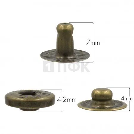 3 Части кнопки для одежды 12,5мм Альфа нерж цв антик (уп 1440шт) DNG 3 Части кнопки для одежды 12,5мм Альфа нерж цв антик (уп 1440шт) DNG