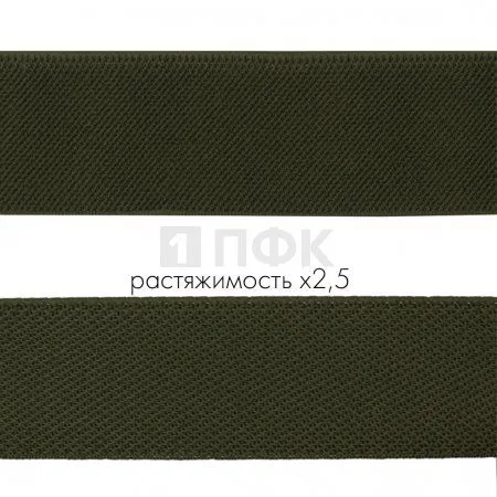 Резинка помочная 40мм цв хаки (уп 20м/160м)