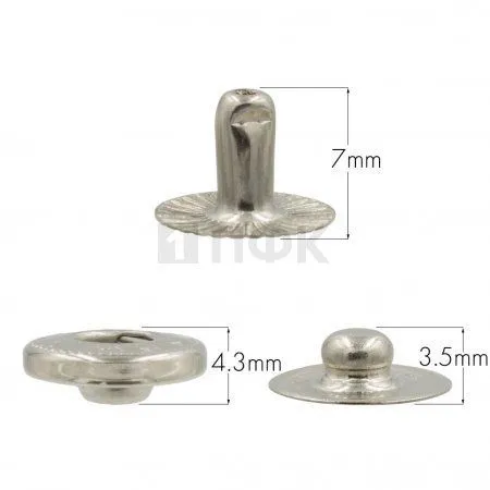 3 Части кнопки для одежды 12,5мм Альфа нерж цв никель (уп 1440шт) NEW STAR 3 Части кнопки для одежды 12,5мм Альфа нерж цв никель (уп 1440шт) NEW STAR