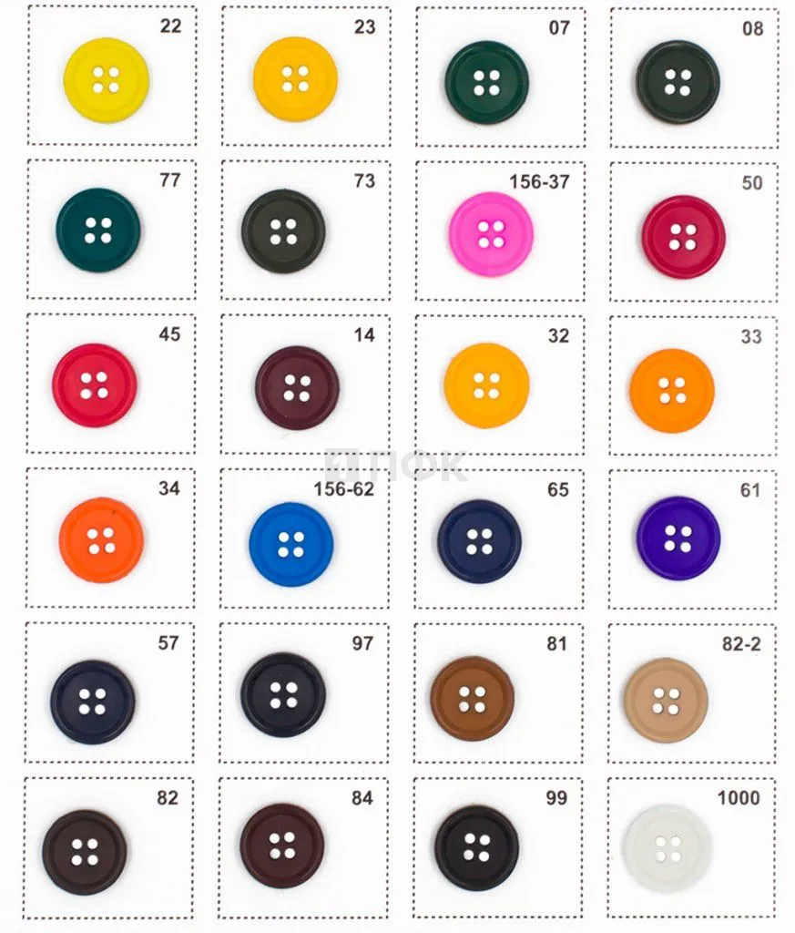 Пуговица КЛ 23-2 ПП 23мм цв в ассортименте (уп 1000шт)